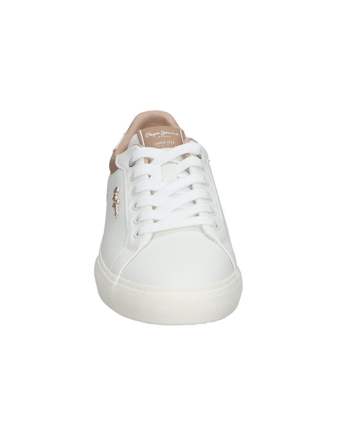 Chaussures pour femmes Pepe jeans Kenton court dorées blanches 4/7