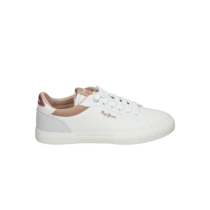 Chaussures pour femmes Pepe jeans Kenton court dorées blanches