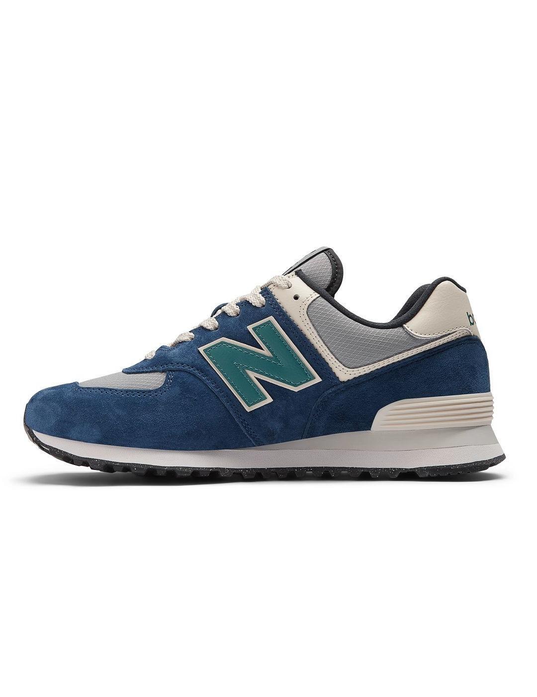 Scarpe da ginnastica uomo New Balance 574 blu 2/7