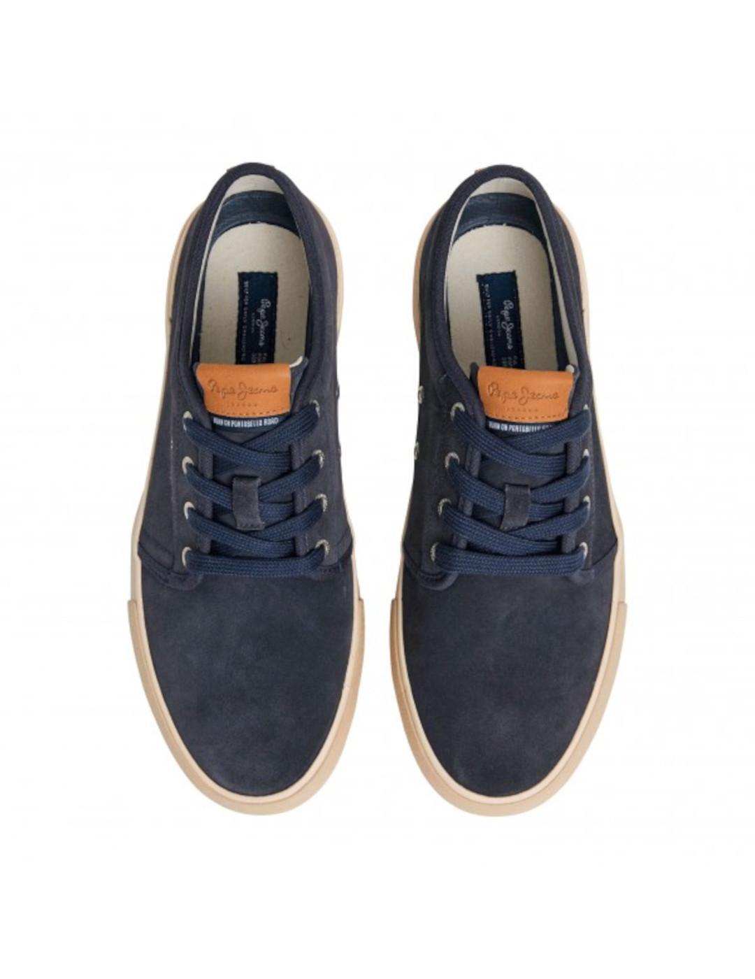 Scarpe da uomo Pepe jeans Ben low dulwich Azzurre 3/5