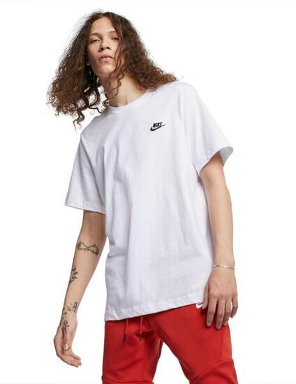 T-shirt à manches courtes pour homme Nike Sportwear club blanc