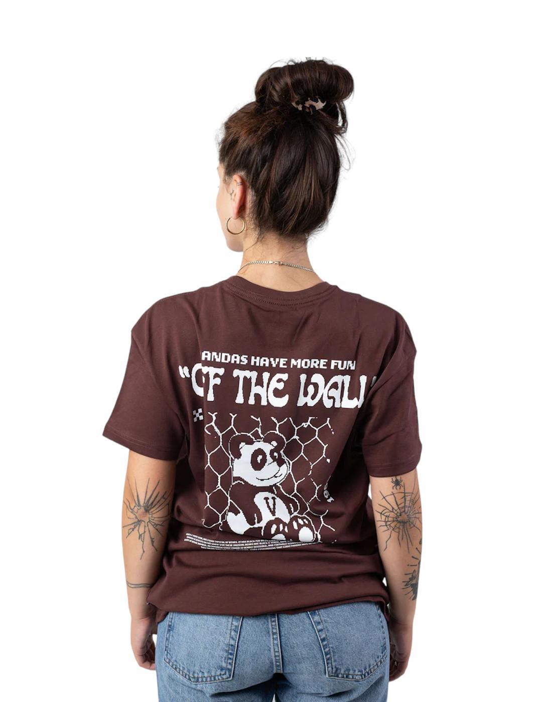 Camiseta de manga corta para Mujer Vans Panda Marrón 2/4