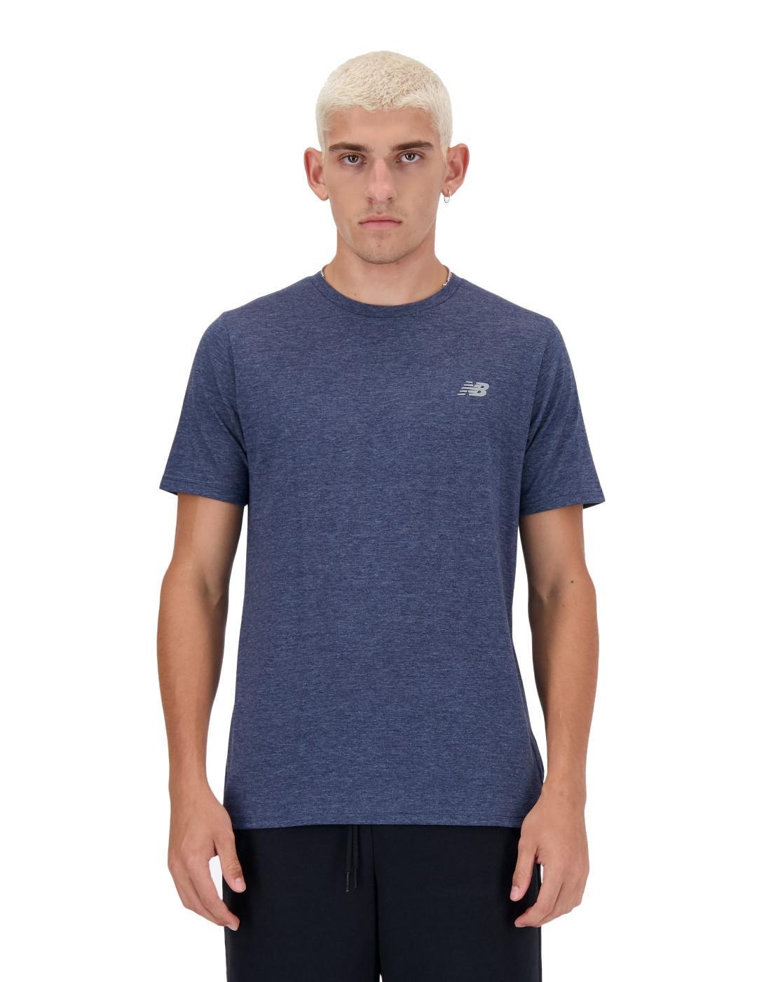Camiseta de manga corta para Hombre New balance Mt41070 Azul 1/3