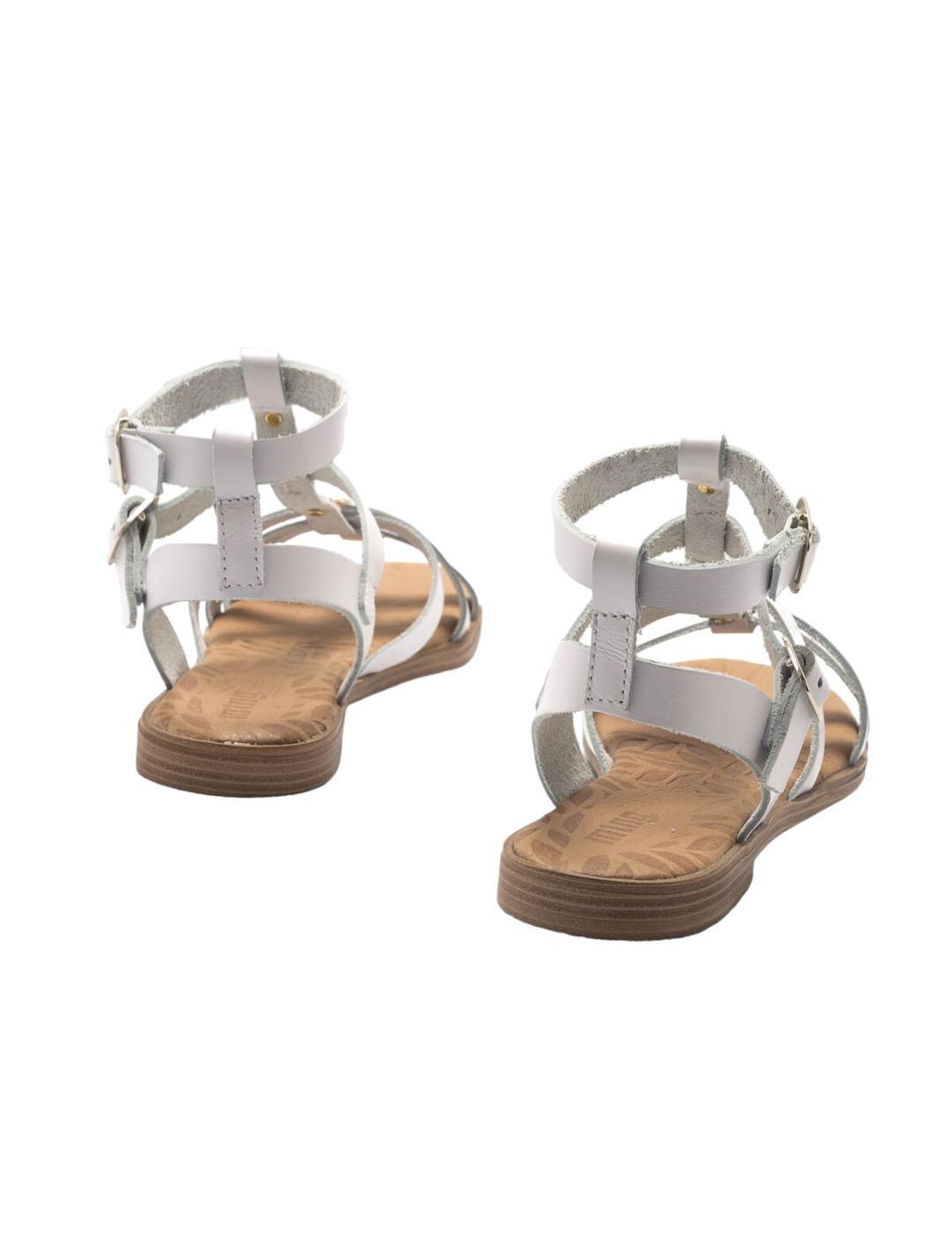 Sandales pour femme Mustang Maria Blanc. 4/5