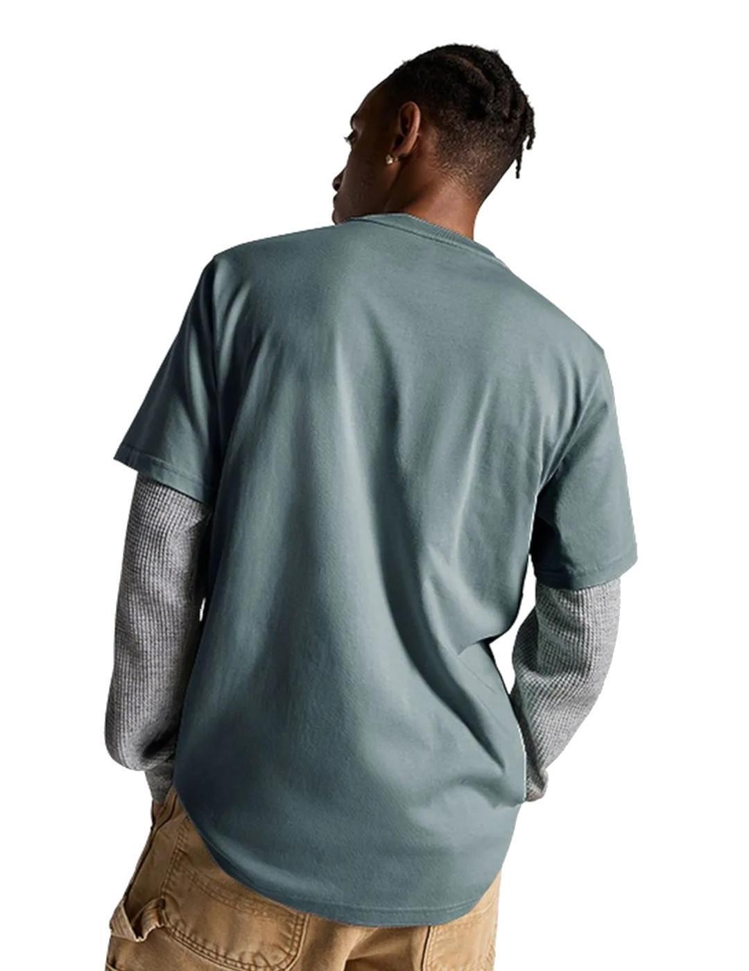 T-shirt Converse Star chevron Bleu 3/4