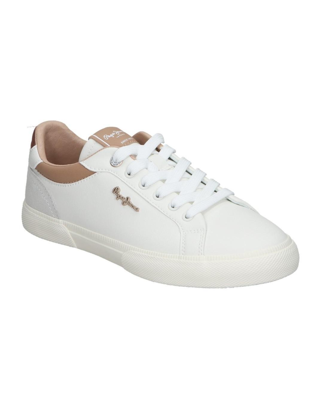 Chaussures pour femmes Pepe jeans Kenton court dorées blanches 2/7