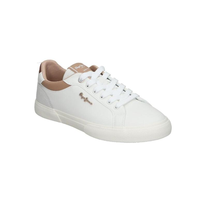 Chaussures pour femmes Pepe jeans Kenton court dorées blanches