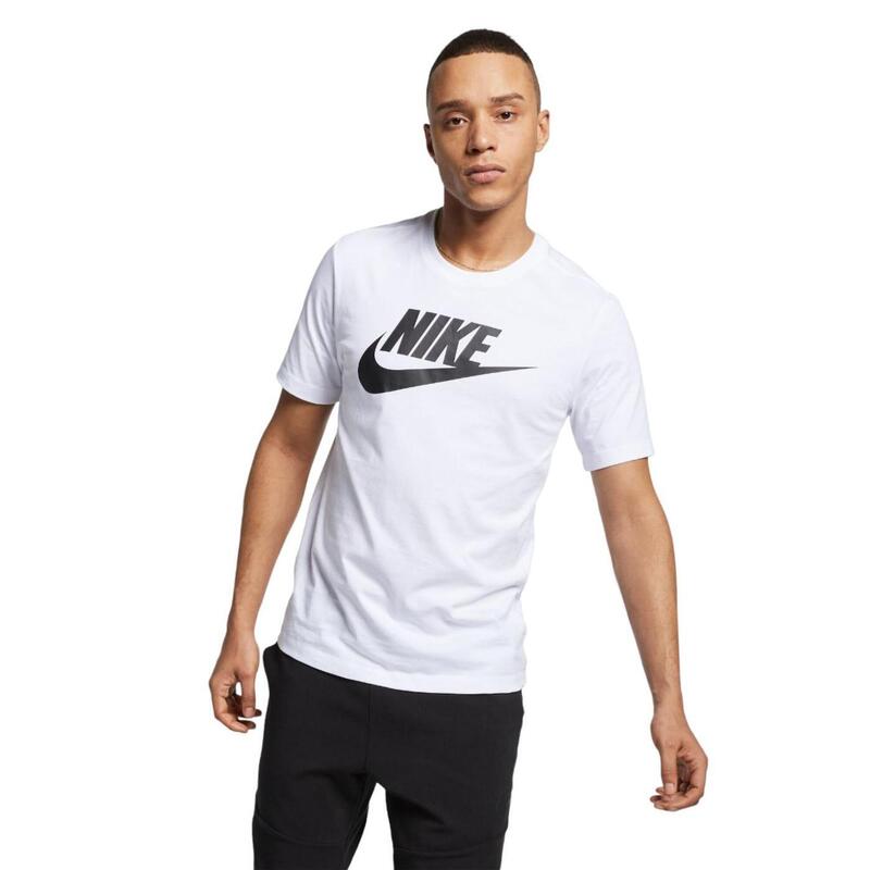 Nike SportSwear, T-Shirt Uomo Con Logo Stampato - Bianco, Nero