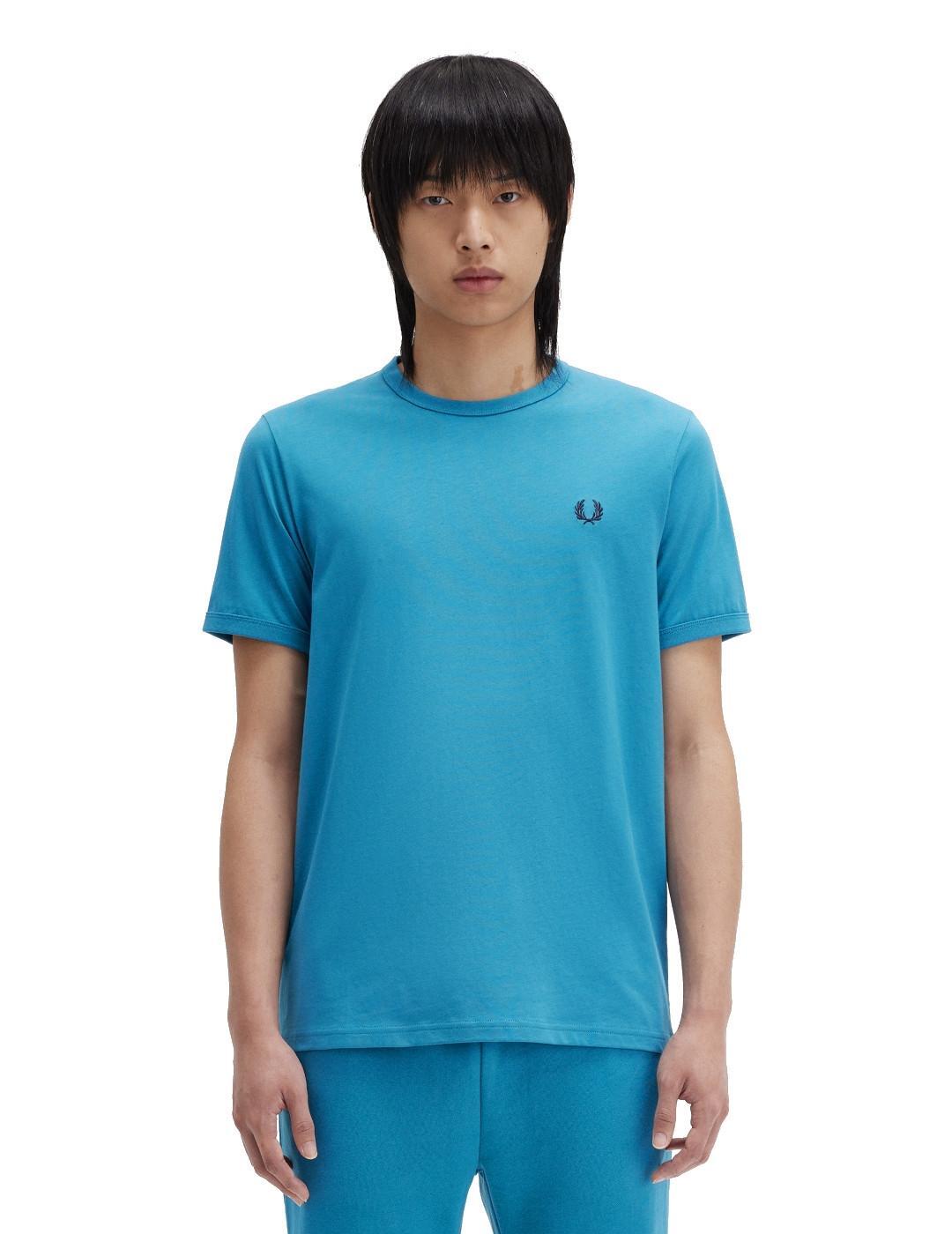 Sailing polo, shirts para Hombre Fred perry Ringer Azul 3/4