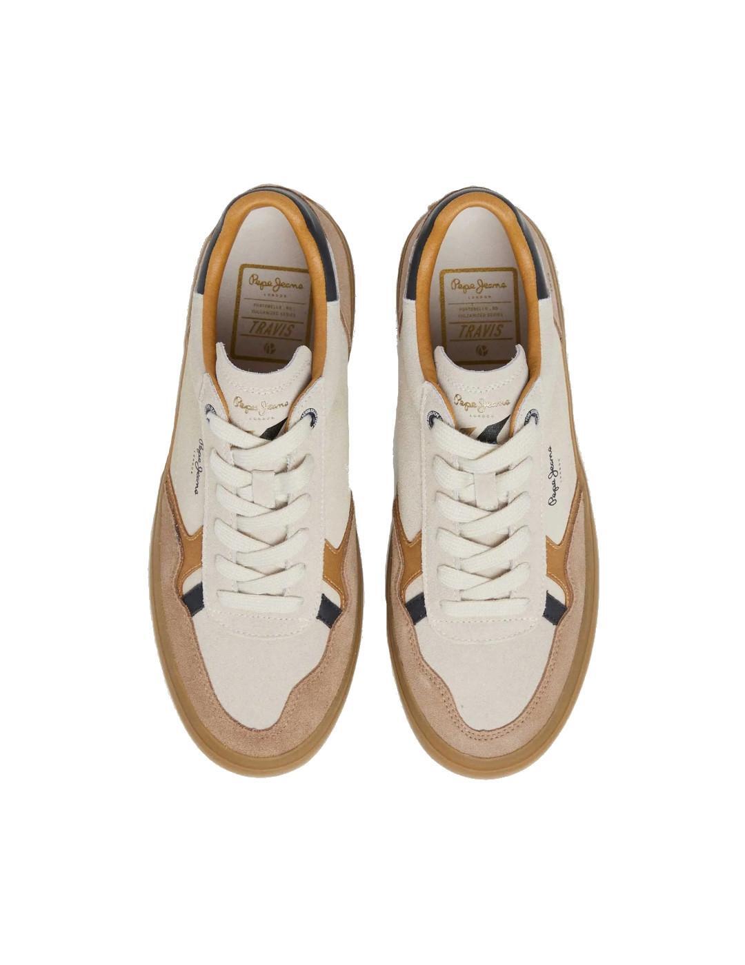 PEPE JEANS Sneakers Dublin Half M Uomo | Navy, Taglia EU 45 | Combinazione Materiali, Intersuola EVA, Suola Gomma - 5