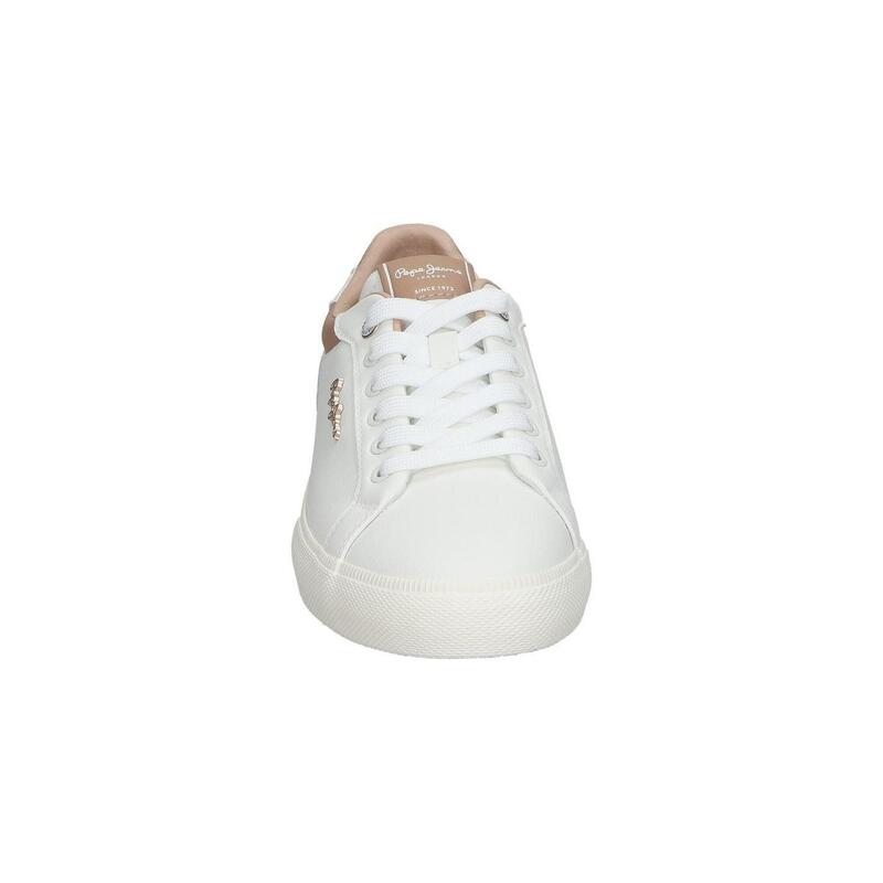 Chaussures pour femmes Pepe jeans Kenton court dorées blanches