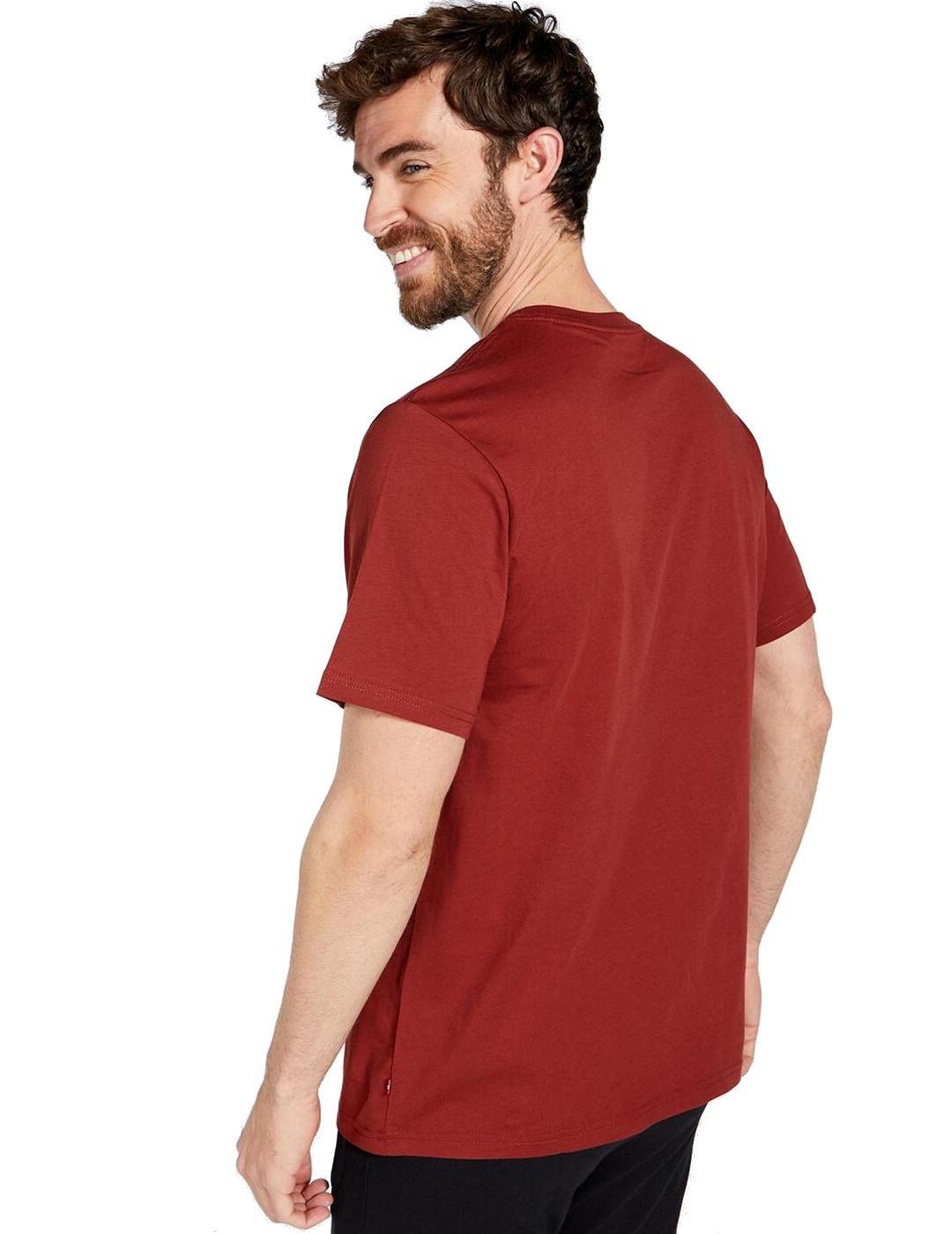 T-shirt pour Homme Levis relaxed fit Grenat. 3/4
