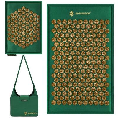 Mata do akupresury z kolcami i poduszką Springos do masażu