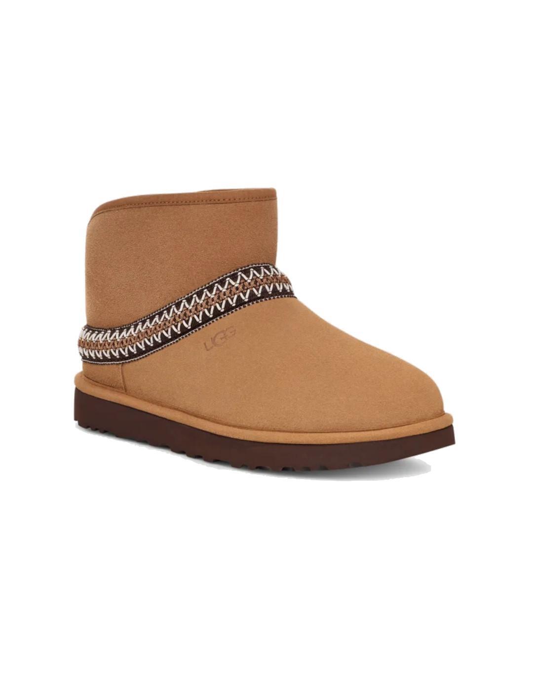 Botas para Mujer Ugg  classic mini crescent Marrón 2/6