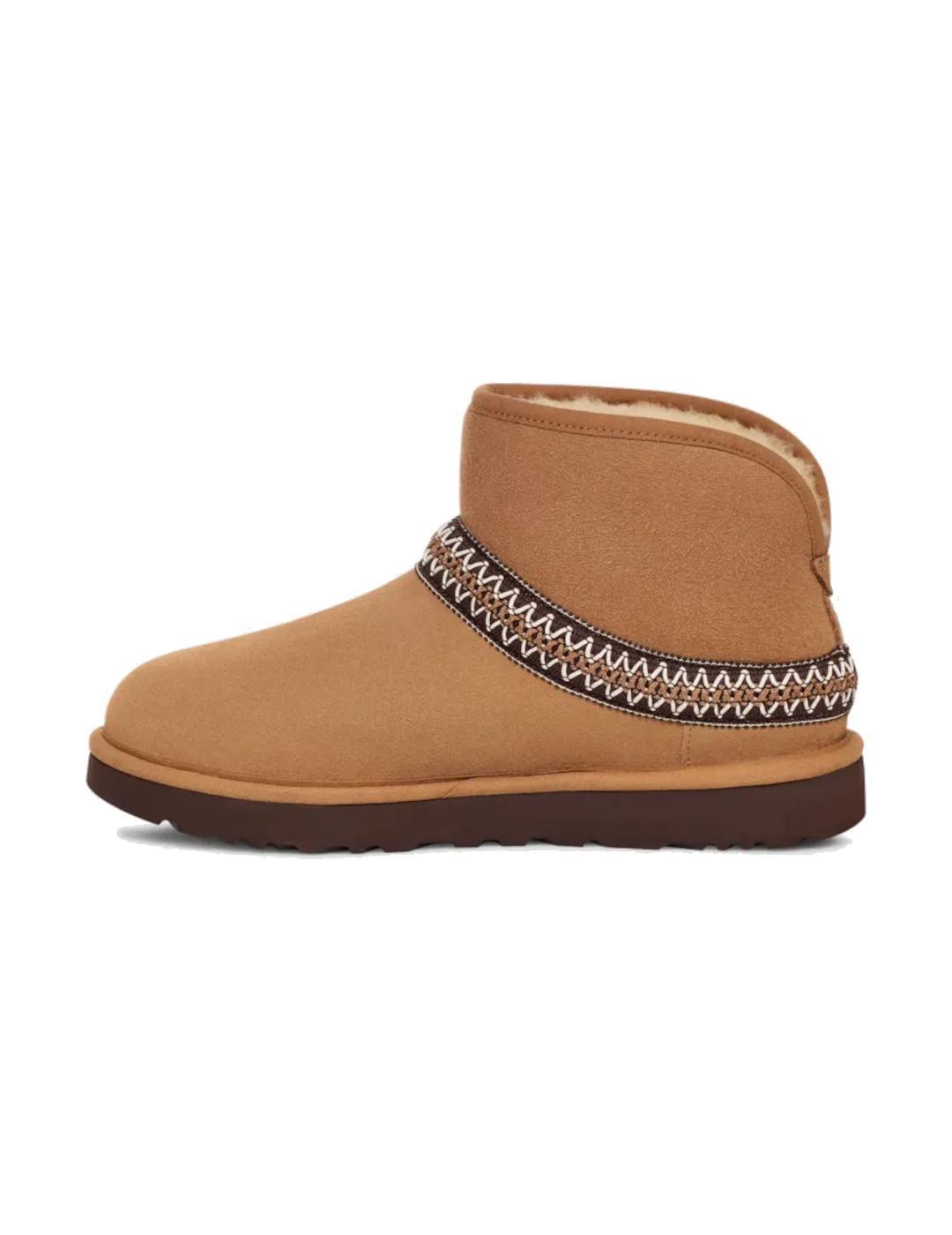 Botas para Mujer Ugg  classic mini crescent Marrón 3/6