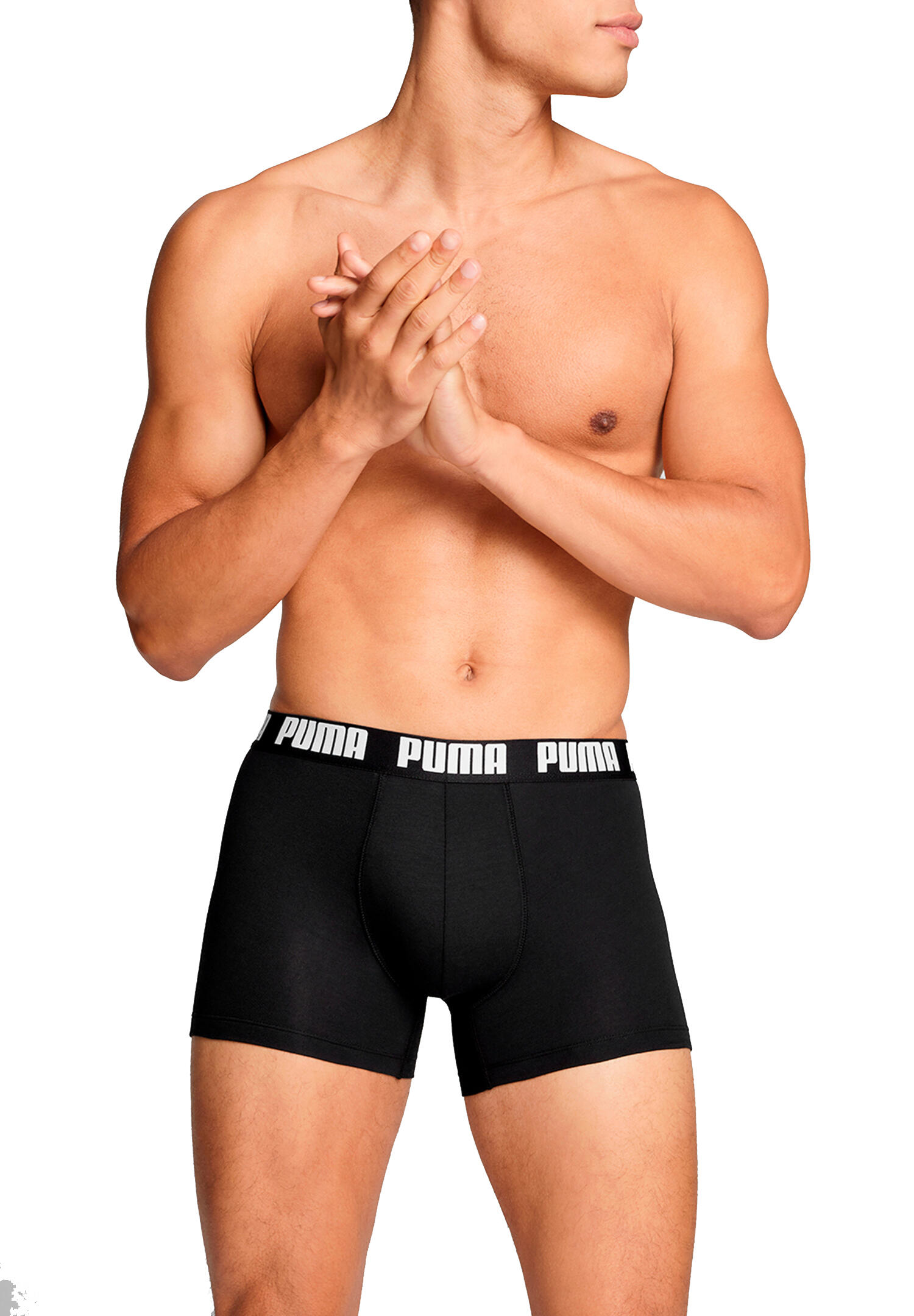 Boxer Da Uomo Puma Everryday Basic 701226387 2 Unità Nero Grigio 3/7