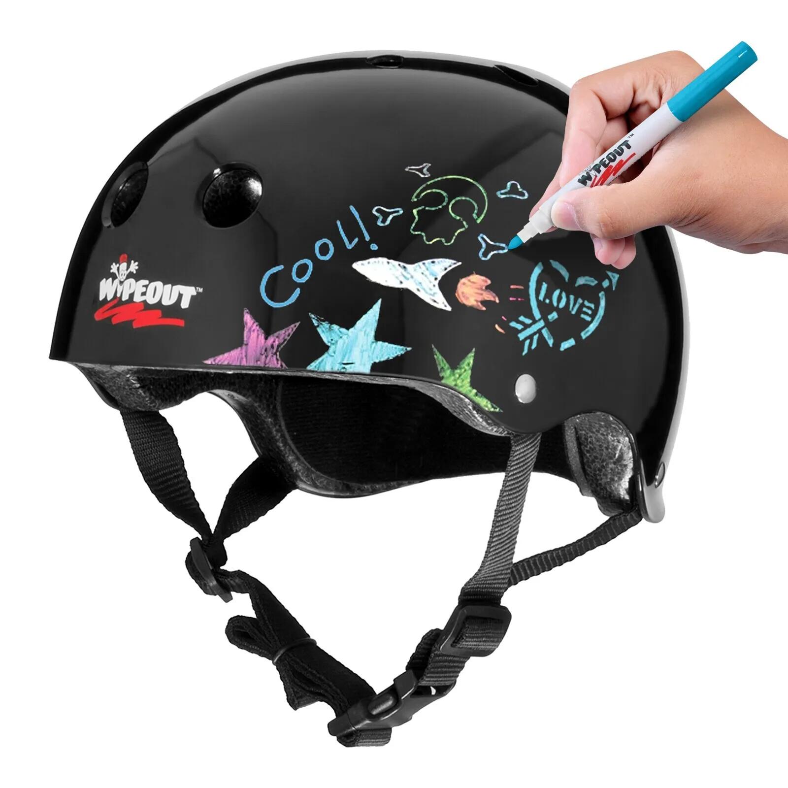 Wipeout Casque De Vélo Pour Enfants Effaçable À Sec - Créez Vos Propres Motifs