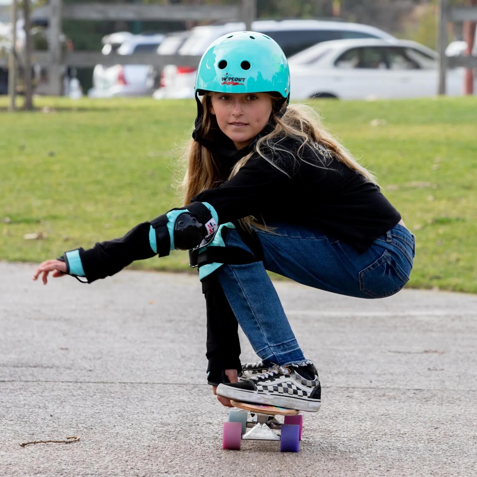 Casco de Bicicleta Para Niños Wipeout, Casco de Patineta Unisex Azul 5/7