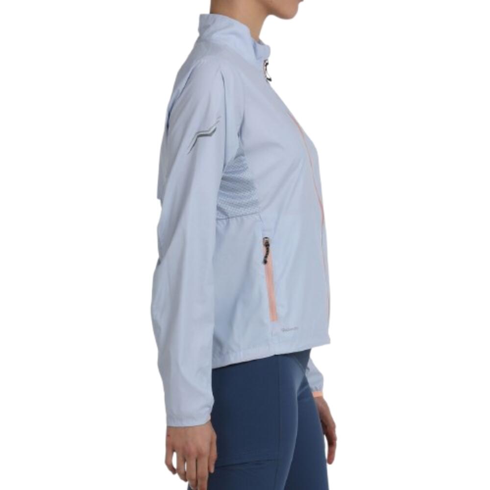 Blusão para mulher que corre +8000 BESTI. Cinza Azul 3/4