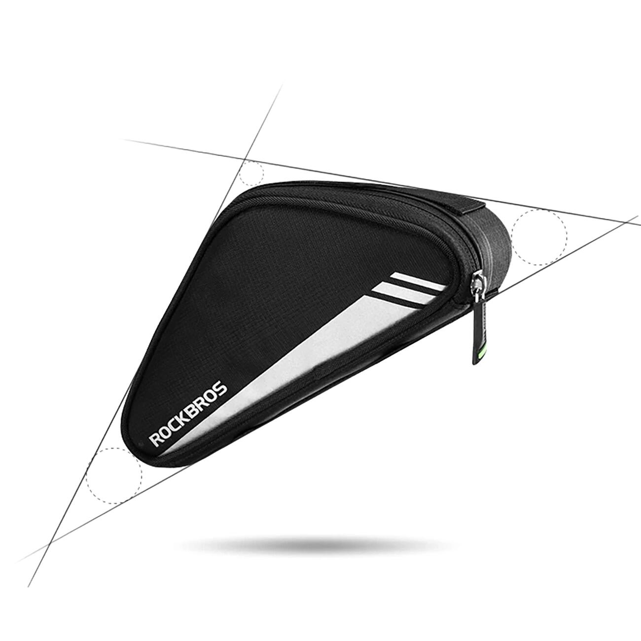 Bolsa de quadro Rockbros B55-BK para bicicleta 0.7 l - preta 2/7