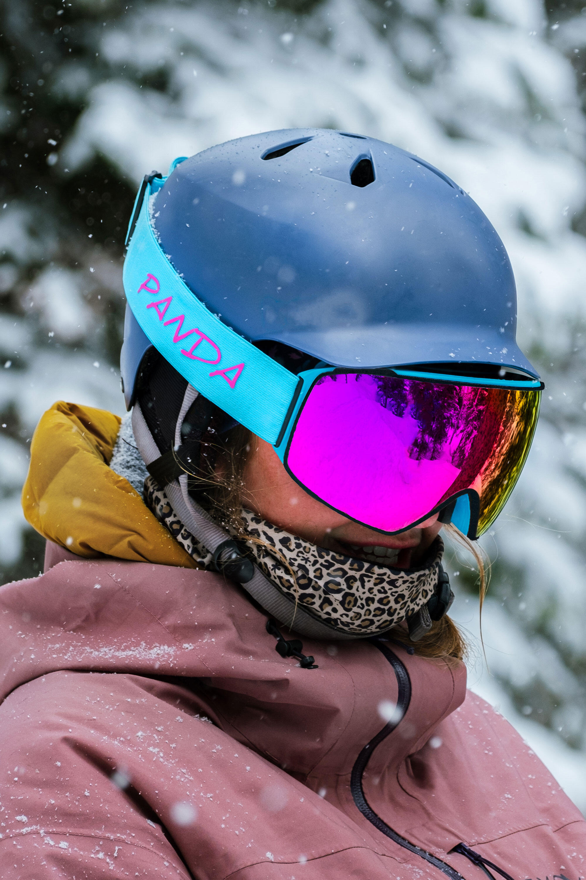 PANDA OPTICS Dual Vision Pink Polarised Magnetic Ski Goggles