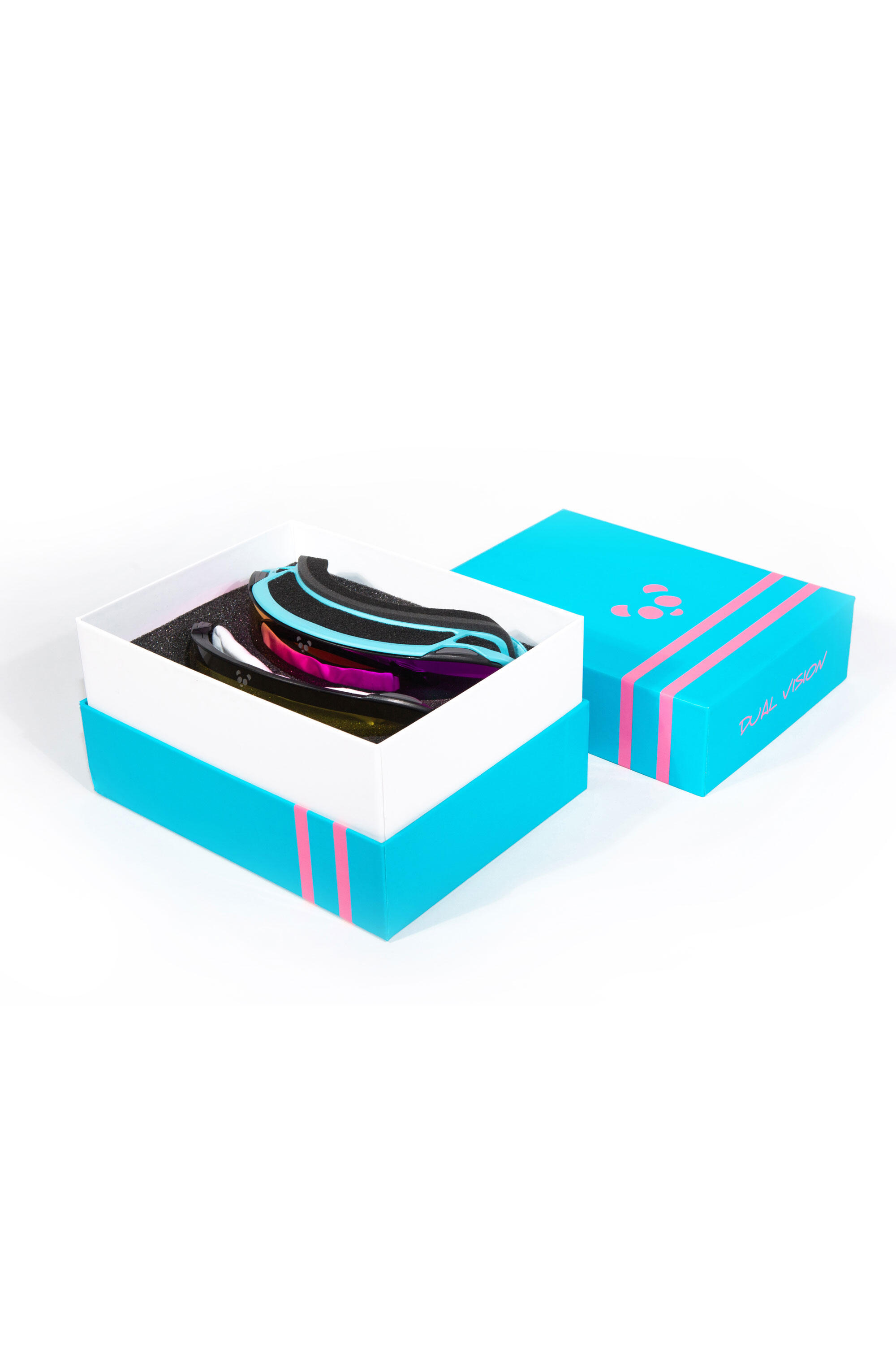 Dual Vision Pink Polarised Magnetic Ski Goggles 3/3