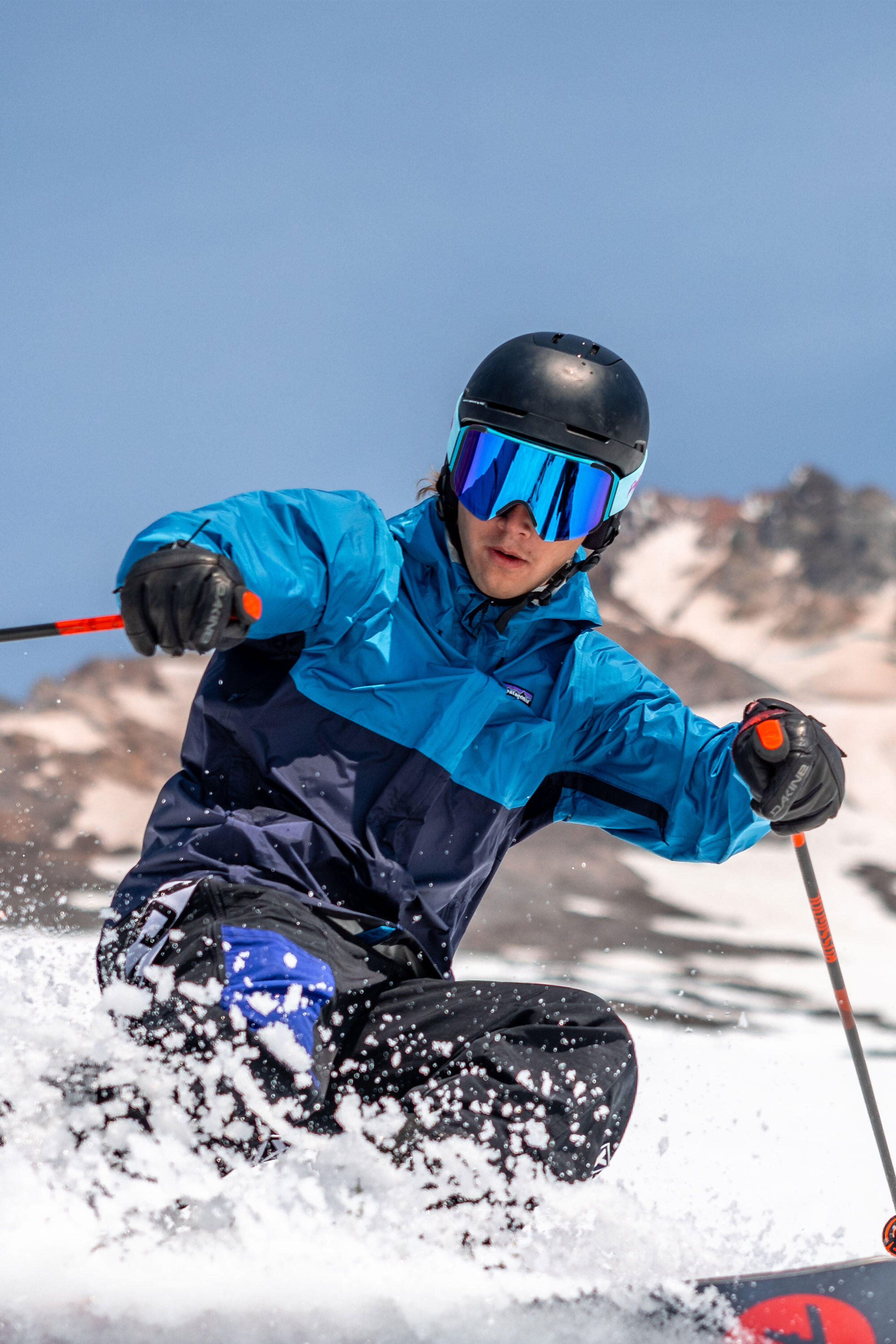 Dual Vision Blue Polarised Magnetic Ski Goggles 2/3