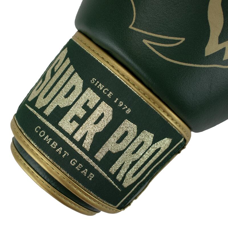 Gants de boxe en cuir - Warrior SE - Vert/Or