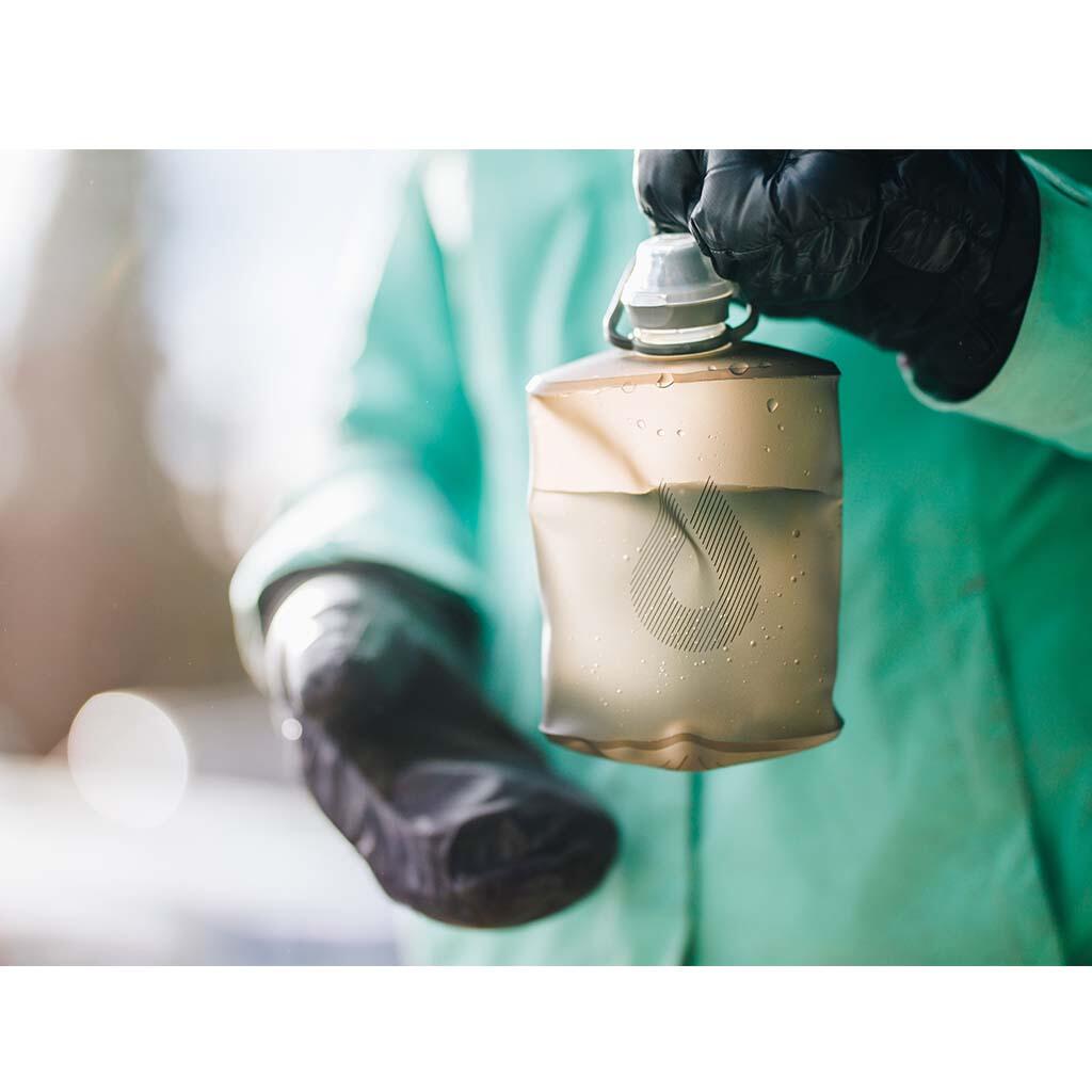 Hydrapak Stow Flexible Bottle-Mammoth Grey (1L)