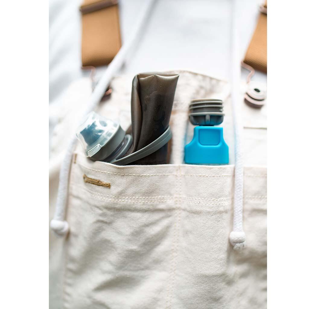 Hydrapak Stow Flexible Bottle-Mammoth Grey (1L)