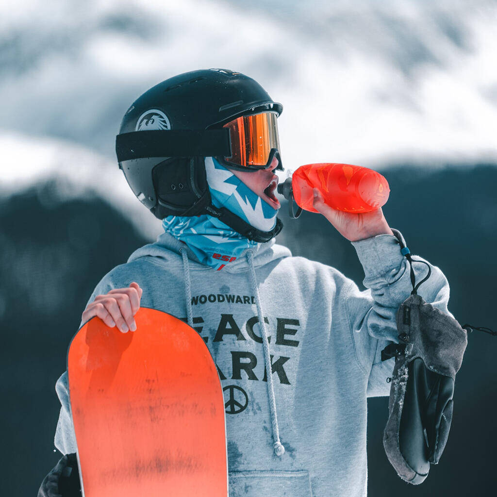 Hydrapak Stow Flexible Bottle-Mountain Edition-Redwood (350ML) -  3