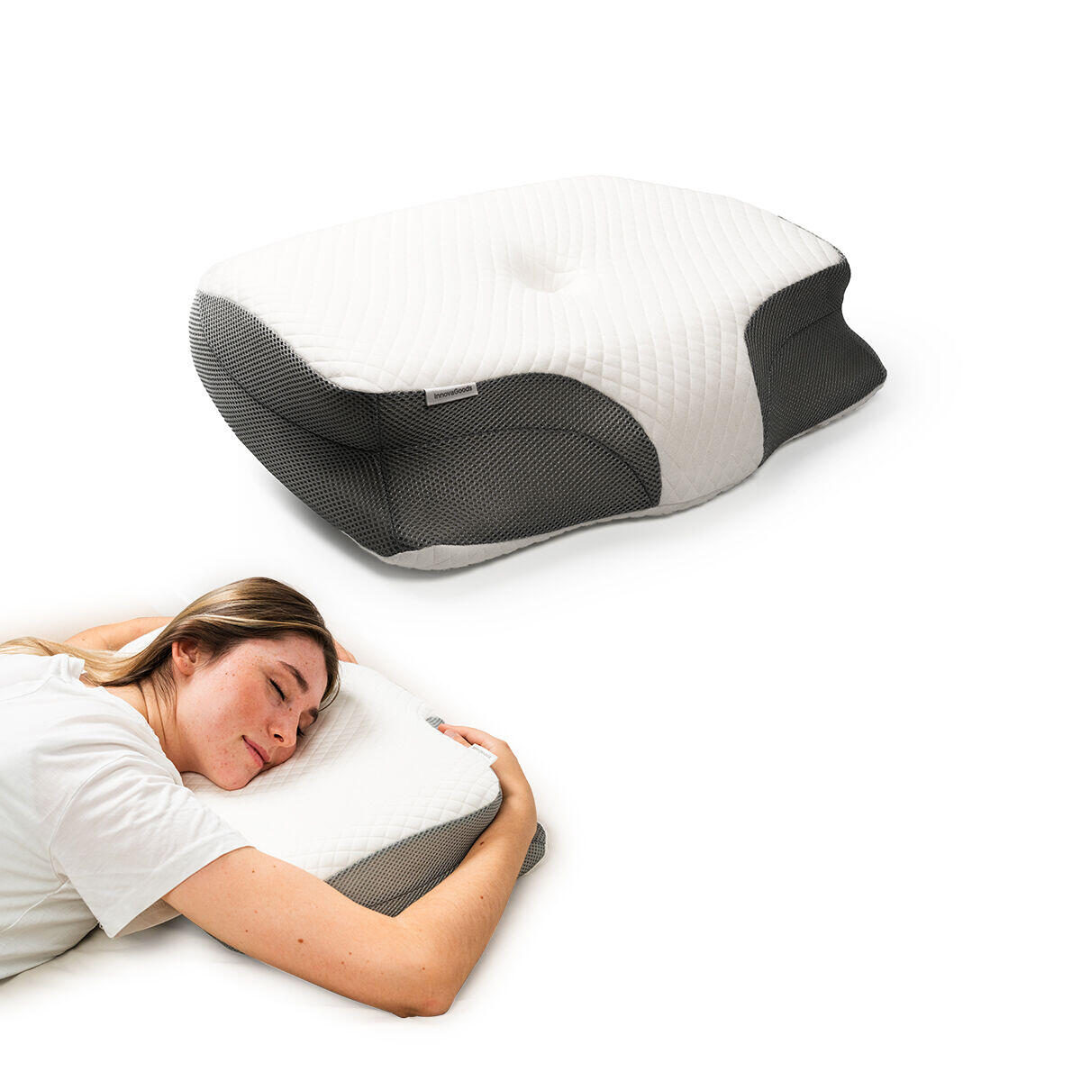 INNOVAGOODS Almohada Cervical Ergonómica 3 en 1 InnovaGoods