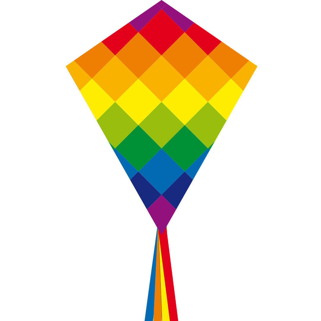 HQ POWERKITES HQ Kindervlieger Rainbow Patchwork 70 cm R2F