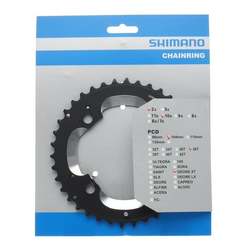 Plato 38d shimano m785 38/24 doble 10v 104mm