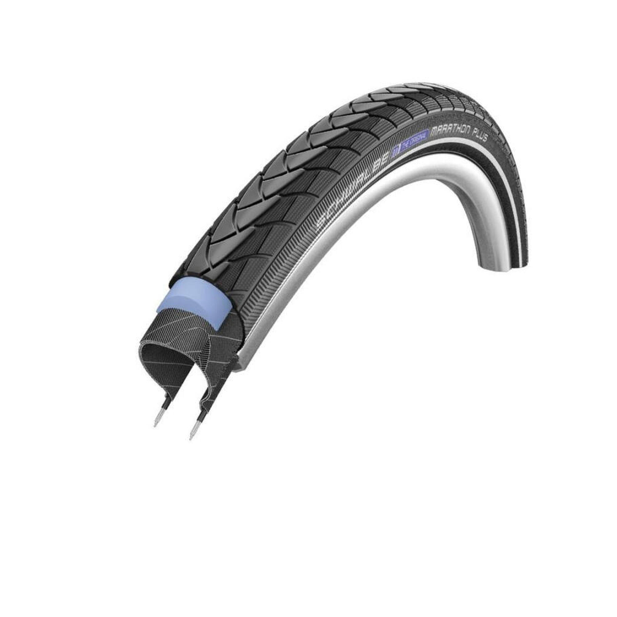 Schwalbe - Pneu Schwalbe Marathon Plus 28x1 1/2'' Tubetype Rigide Twinskin Smartguard Endur - Pneu - Noir - Decathlon