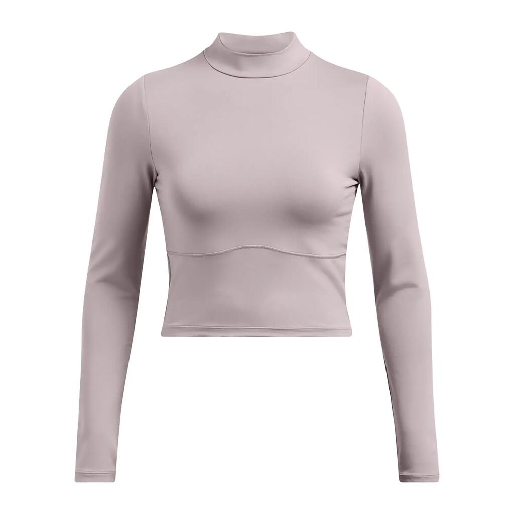 Womens/Ladies Meridian Mock Neck Slim TShirt (Grey)