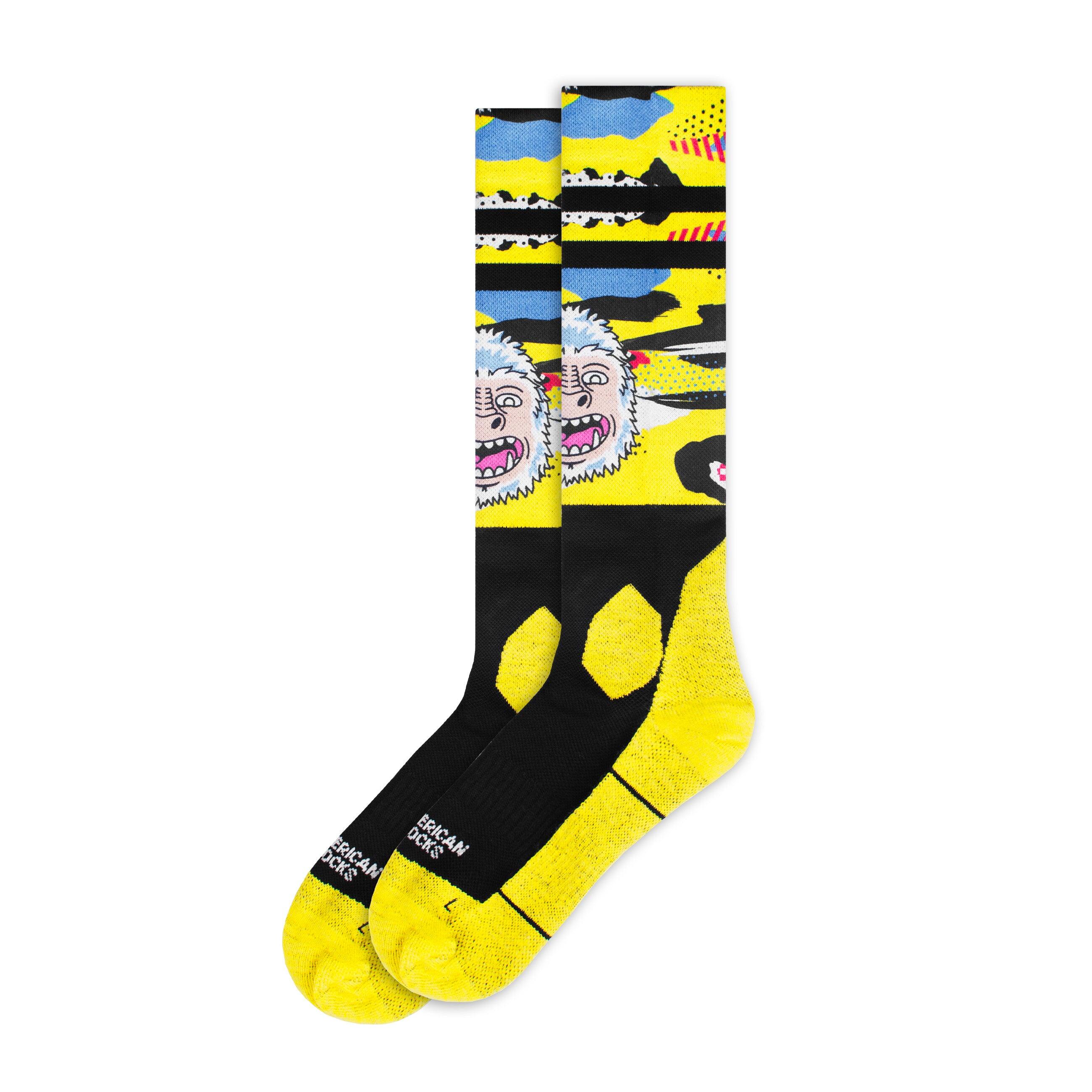 American Socks - Chaussettes Neige Et Ski Yeti - Snow Socks - American Socks - Chaussettes - Jaune - 38 S - Decathlon
