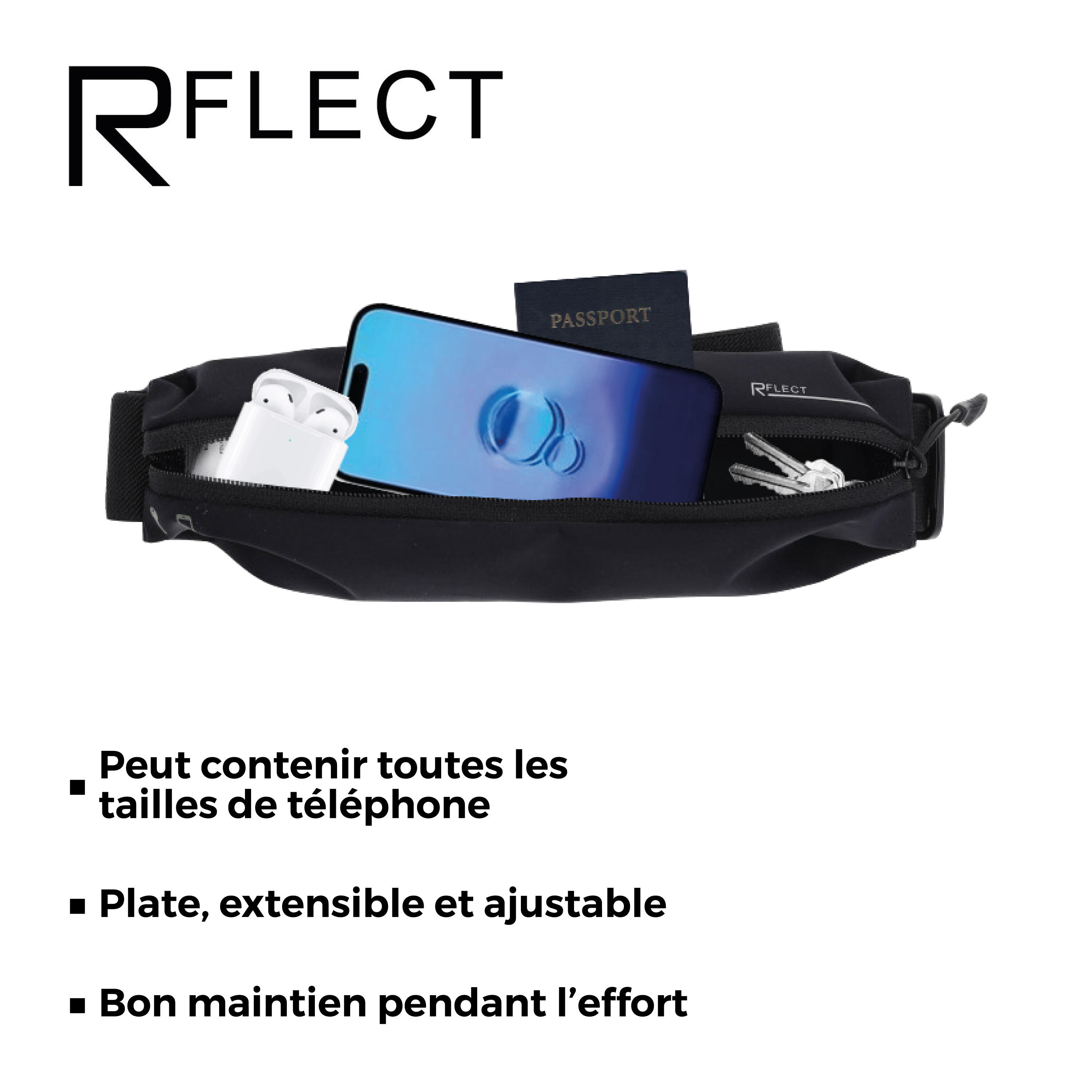 Lot de 2 Ceintures de Running Ajustables et Légères 2/4