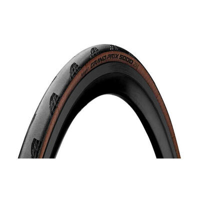 Buitenband grand prix 5000 700 x 25c zwart/bruin