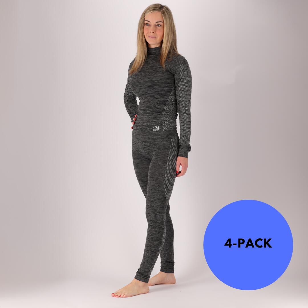Heat Keeper - Heatkeeper - Pantalon Thermique Femme - Noir - 4 Pièces - Premium - Sous Vêtement Bas - Noir - Petit - Decathlon
