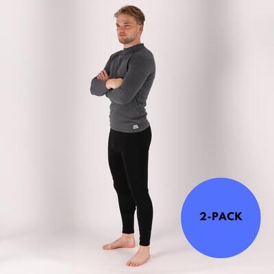 Heatkeeper - thermo legging heren - zwart- 2-stuks
