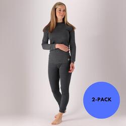 Heatkeeper - Pantalon thermique femme - Anthracite - 2 pièces