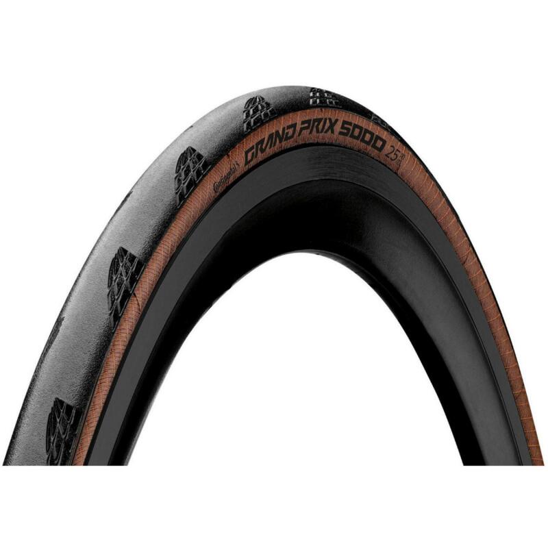 Pneu route 700 x 28 Continental grand prix 5000 noir flanc marron ts (28-622)