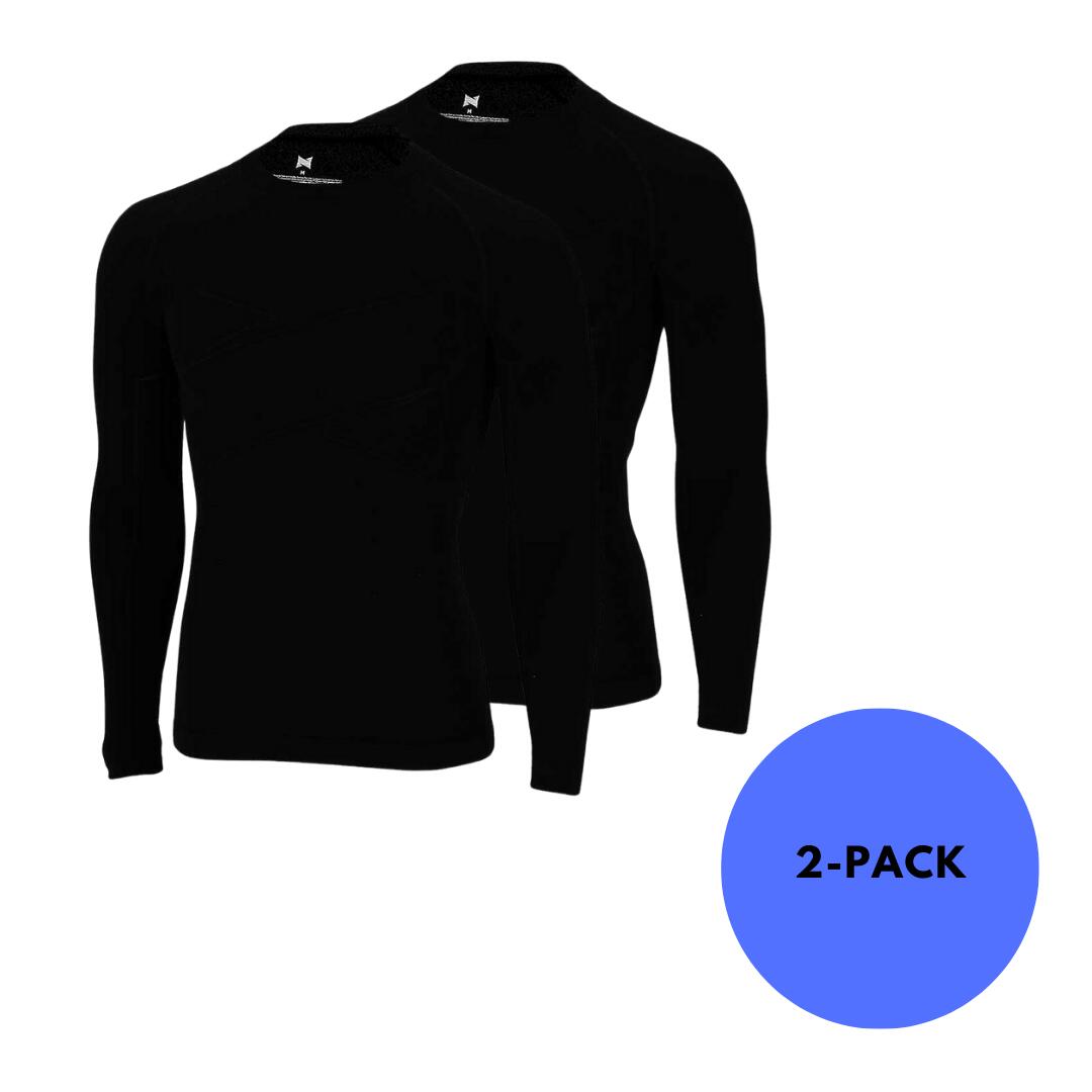 XTREME Xtreme - Thermo (Unter-)Shirt Herren - Schwarz - 2 Stück - Thermobekleidung