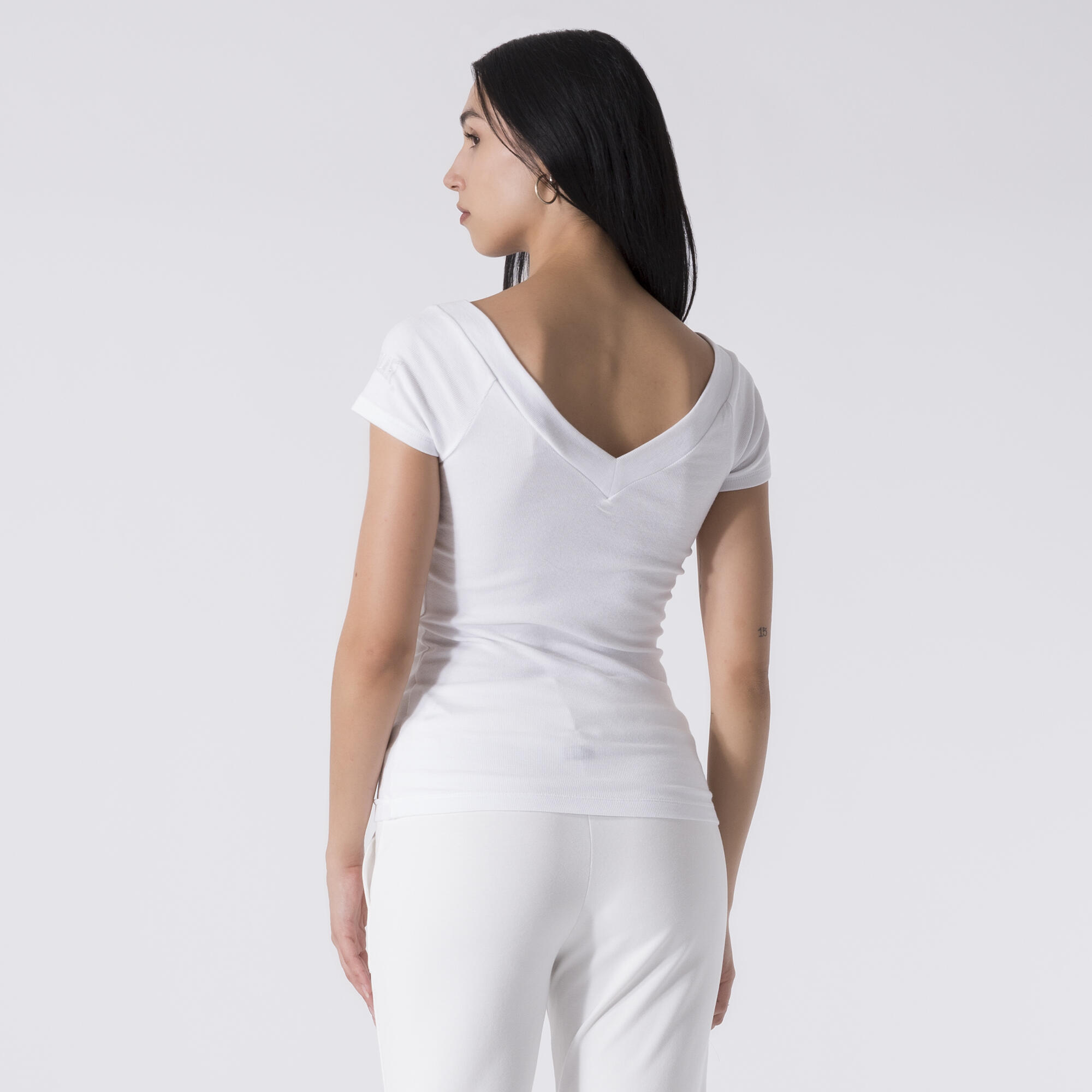 T-SHIRT DYNAMIC WORLD IN COSTINA STRETCH Bianco ottico COTONE, MODAL, ELASTAN 4/6