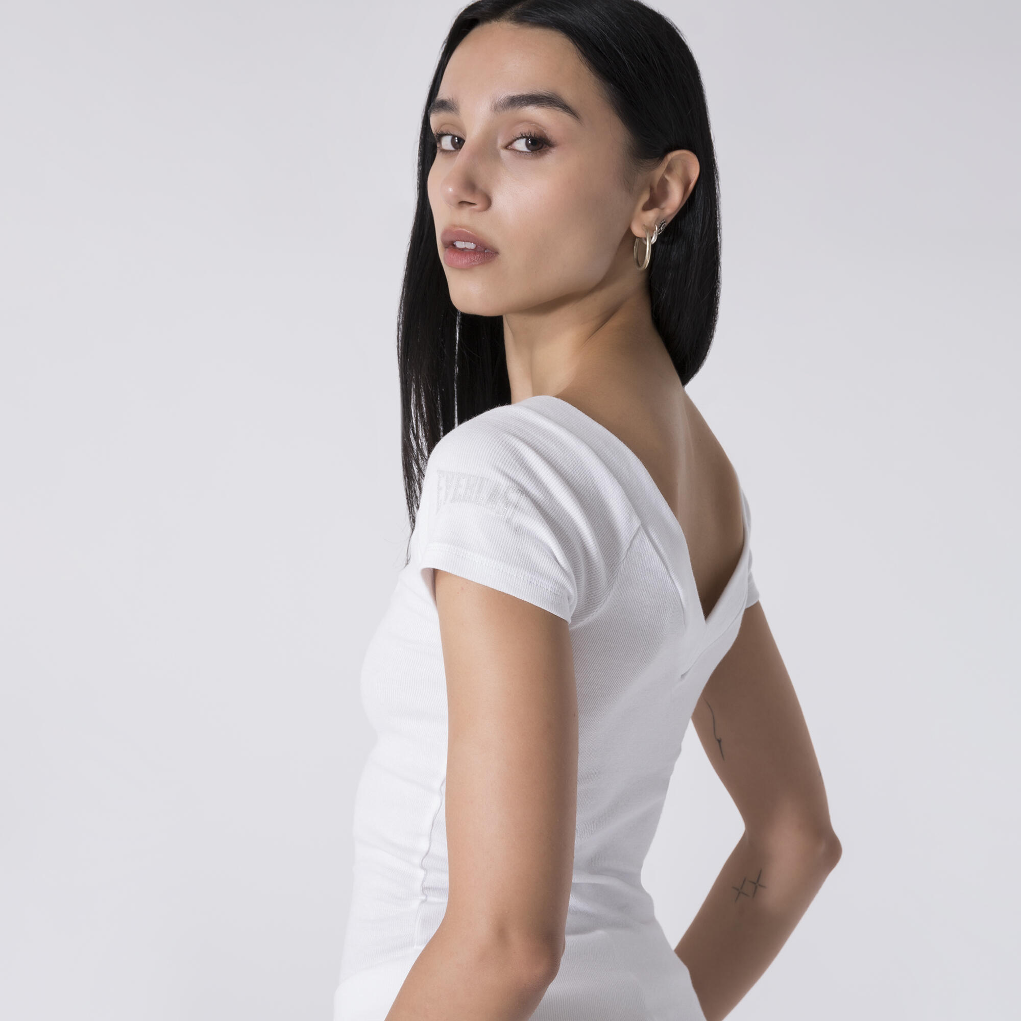T-SHIRT DYNAMIC WORLD IN COSTINA STRETCH Bianco ottico COTONE, MODAL, ELASTAN 6/6