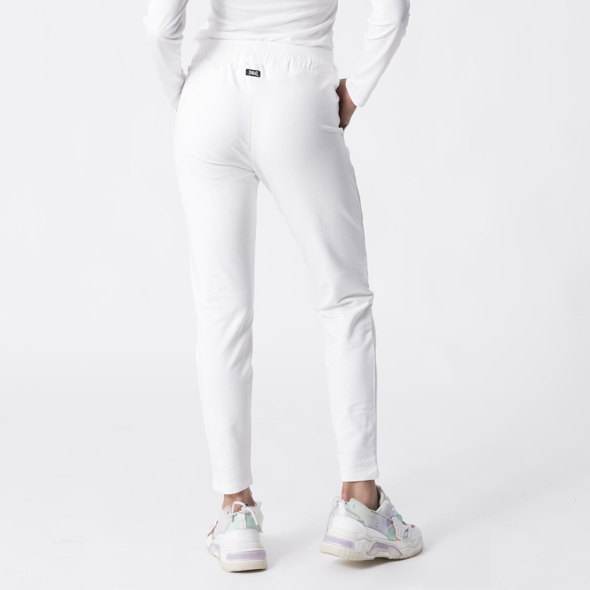 PANTALÓN DE MODAL DE FELPA BLANCO SOBRE BLANCO ALGODÓN, MODAL, ELASTANO 5/6