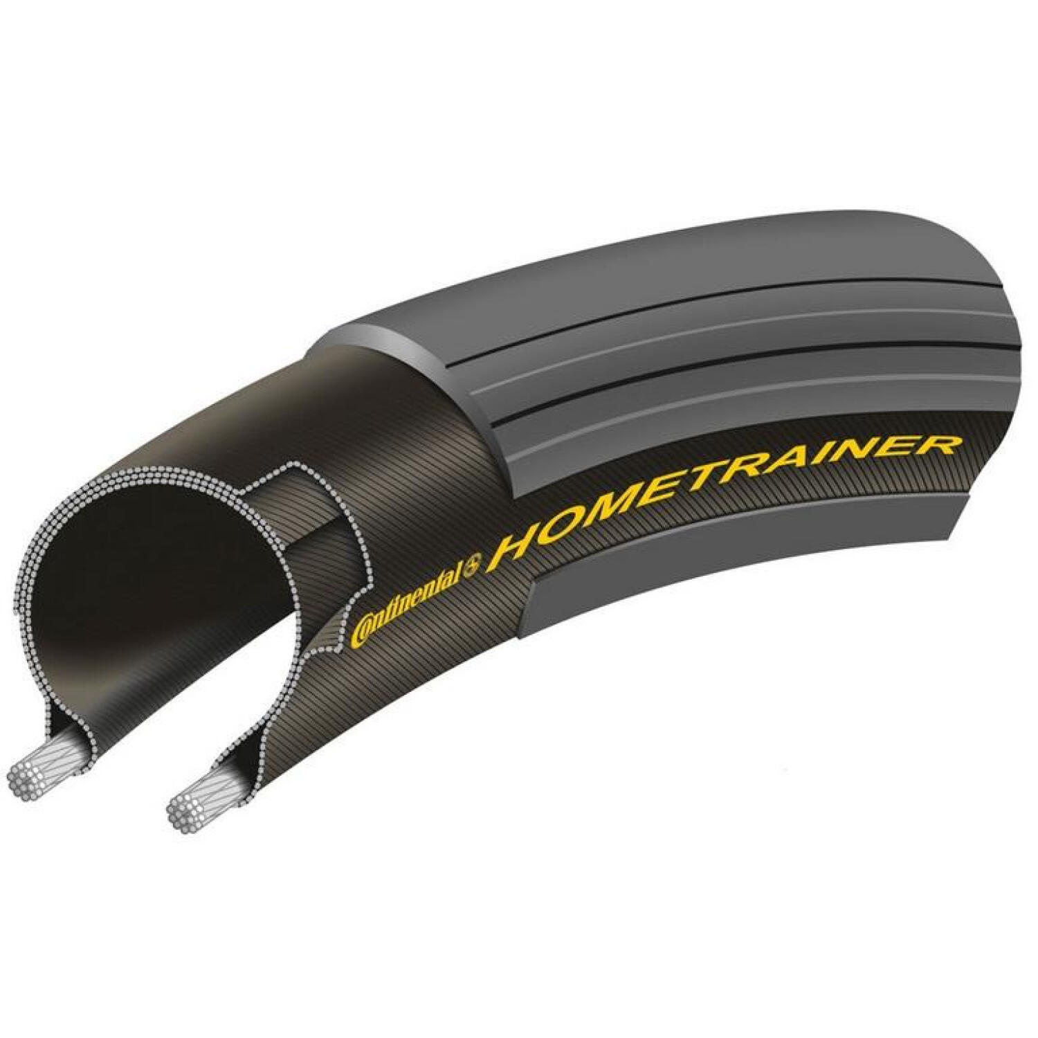 Pneu de rolo dobrável Hometrainer II 700x23 ciclismo Preto Continental