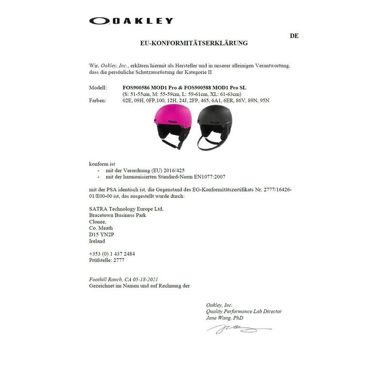 Oakley Kask Mod1 Pro Fos900586-02E