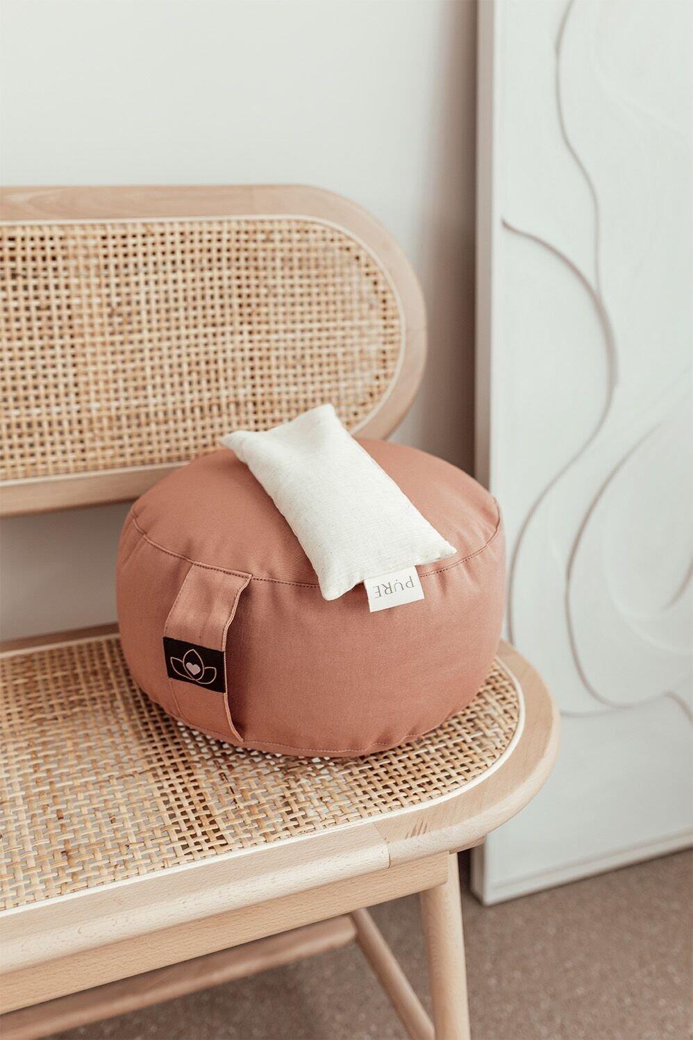 Lotus Meditatiekussen eco nude rond 4/5